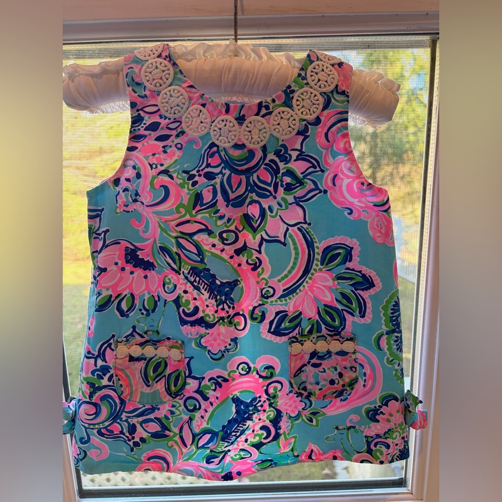 Lilly Pulitzer Jungle Sunrise Infant shift dress 18-24 months